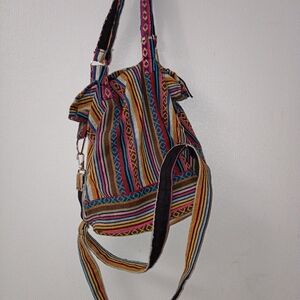 Colorful Striped Hobo Bag